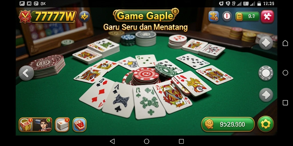 Gameplay seru dan menantang di 7777W Gaple.