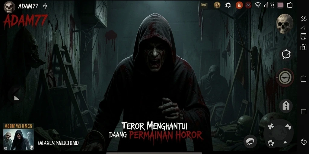 Tampilan gameplay mencekam dalam ADAM77 dengan suasana Horror yang menyeramkan.