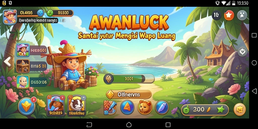 Tampilan gameplay AWANLUCK yang seru dan menantang.