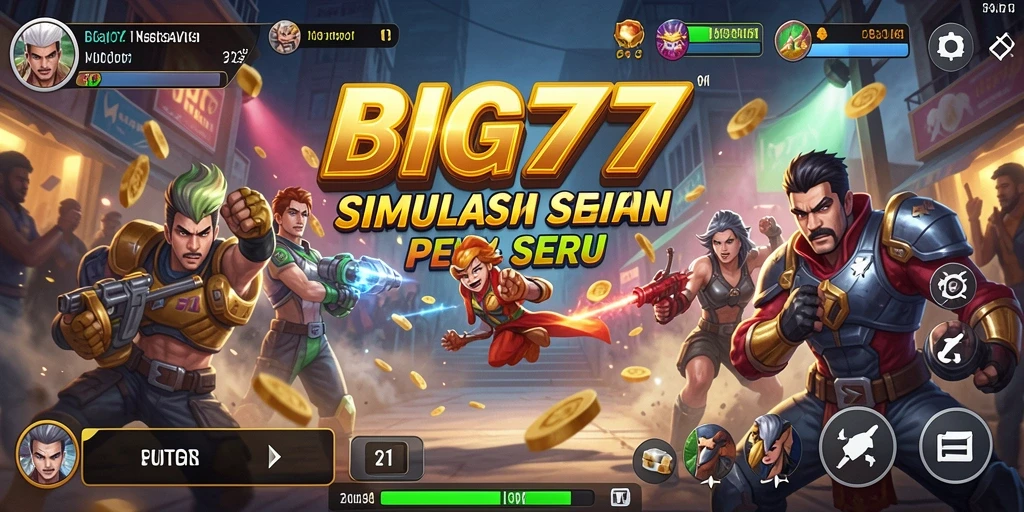 Gameplay seru dan mendalam di dalam BIG77, penuh tantangan.