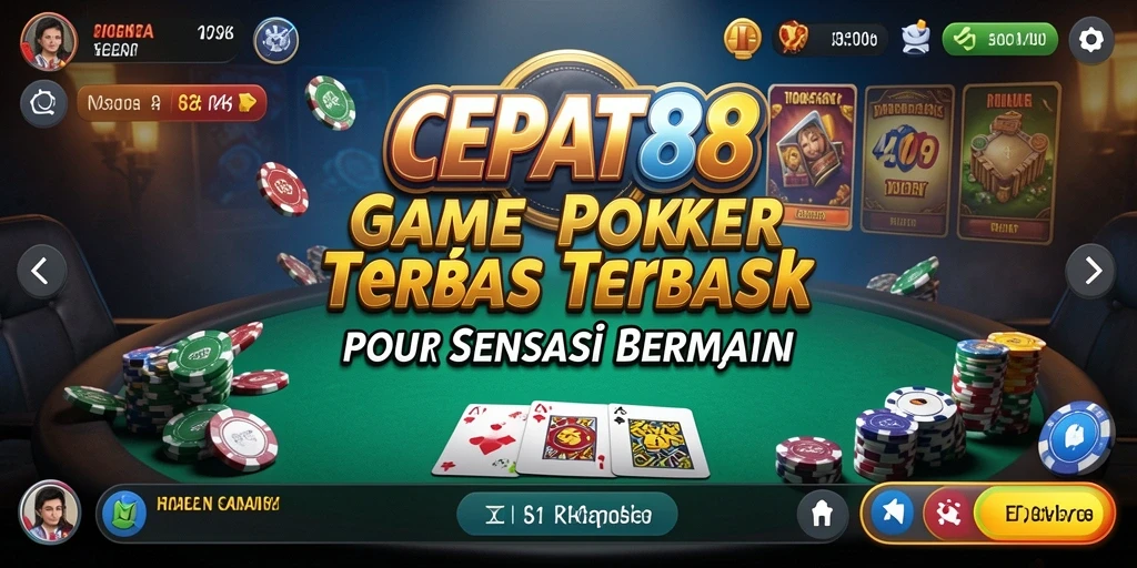 Tampilan antarmuka CEPAT88 yang menarik dalam permainan Poker.