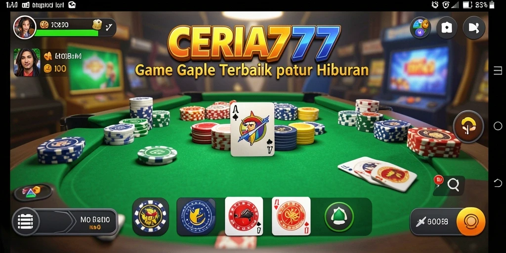 Screenshot gameplay CERIA777 menampilkan aksi seru permainan Gaple.