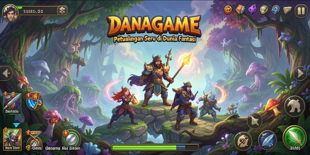 Gameplay DANAGAME yang penuh petualangan dan eksplorasi.