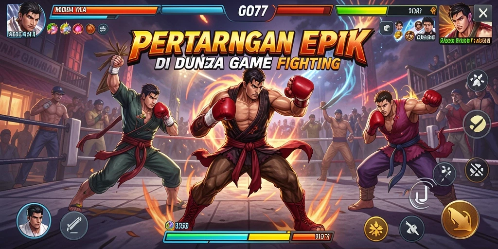 Tampilan seru dari duel di arena GOD77 yang mendebarkan.