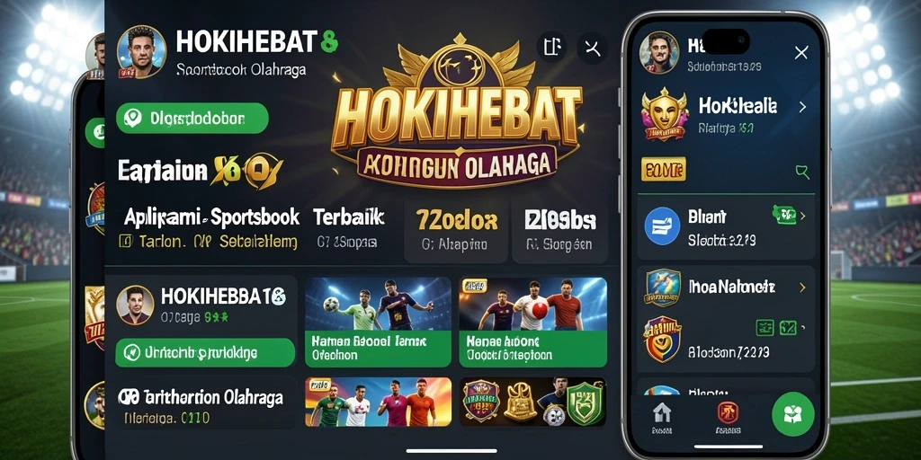 Screenshot utama HOKIHEBAT menampilkan dashboard taruhan olahraga yang menarik.