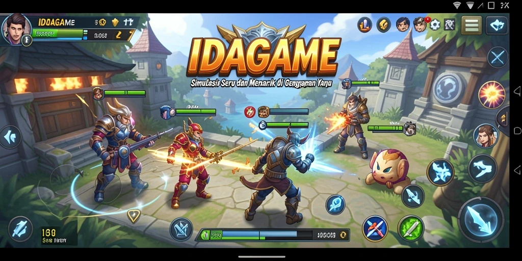Tampilan gameplay IDAGAME yang menarik dan interaktif.