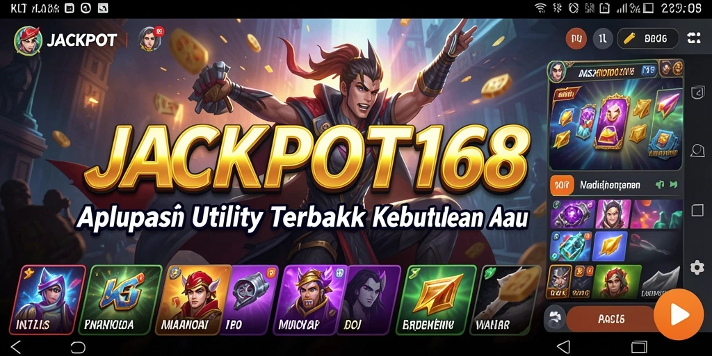 Tampilan antarmuka aplikasi JACKPOT168 yang sederhana dan fungsional.