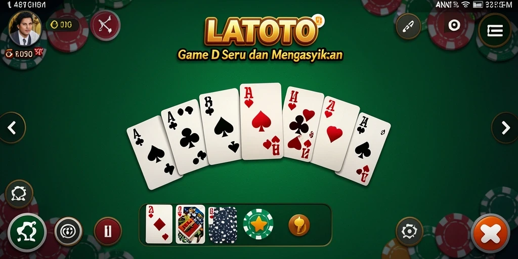 Screenshot gameplay LATOTO menunjukkan serunya bermain Domino.