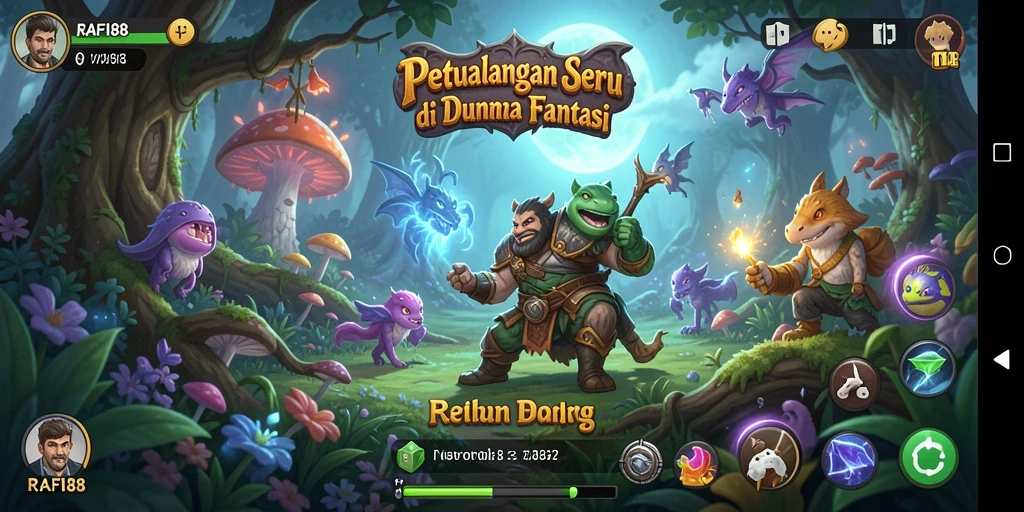 Tampilan gameplay RAFI88 saat menjelajahi dunia petualangan yang menakjubkan.