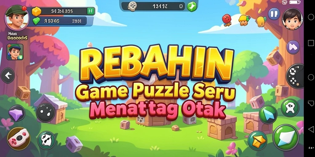 Gameplay seru REBAHIN dengan teka-teki menarik.