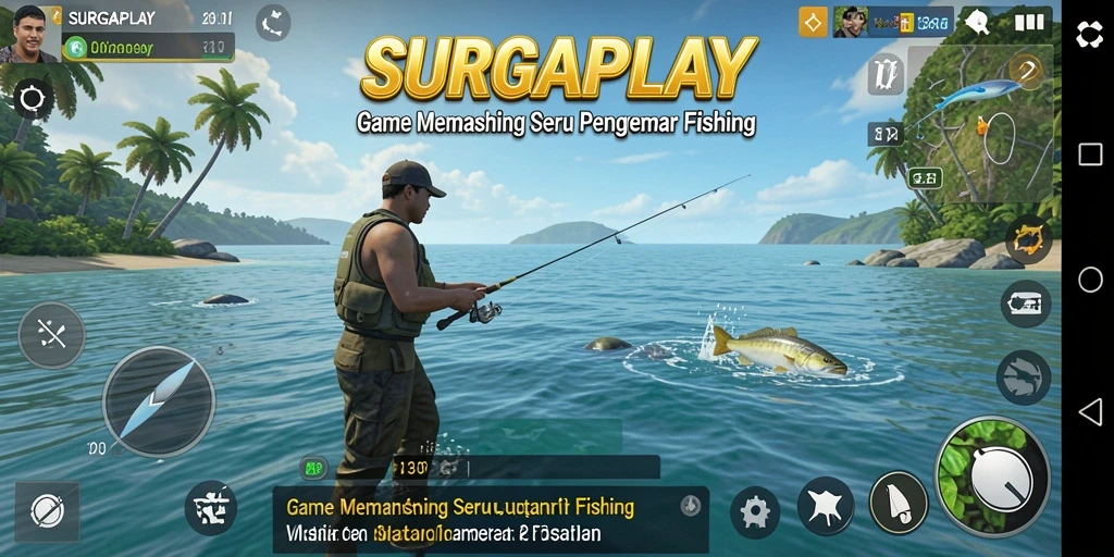 Tangkapan ikan besar di SURGAPLAY, penuh aksi dan keseruan.
