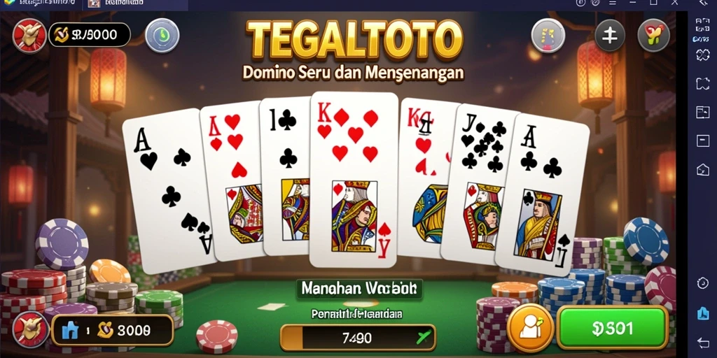 Screenshot gameplay TEGALTOTO yang menampilkan aksi domino penuh strategi.