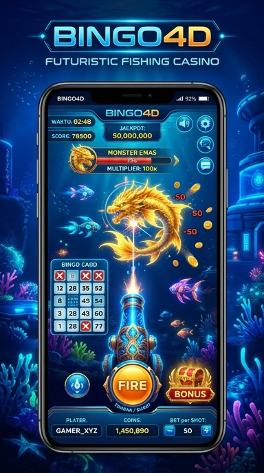 Tampilan antarmuka aplikasi bingo4d yang sederhana dan intuitif.